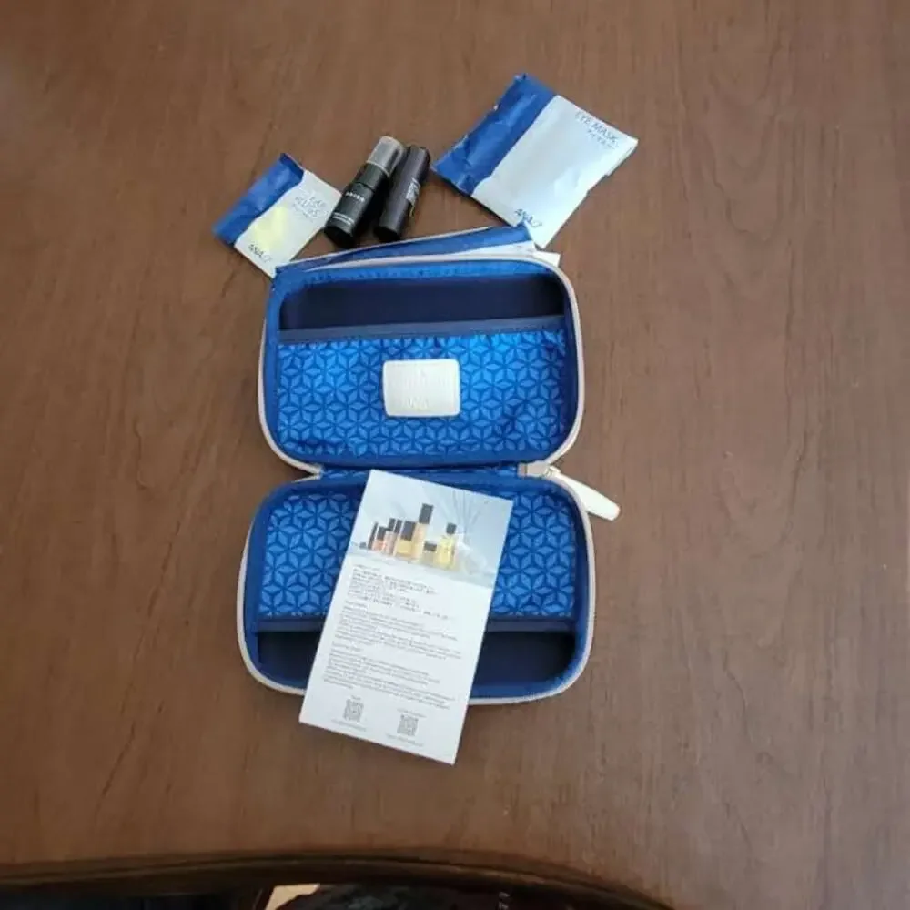 Globe Trotter ANA Amenity  Pouch Small Bag Kit All Nippon Airways Japan